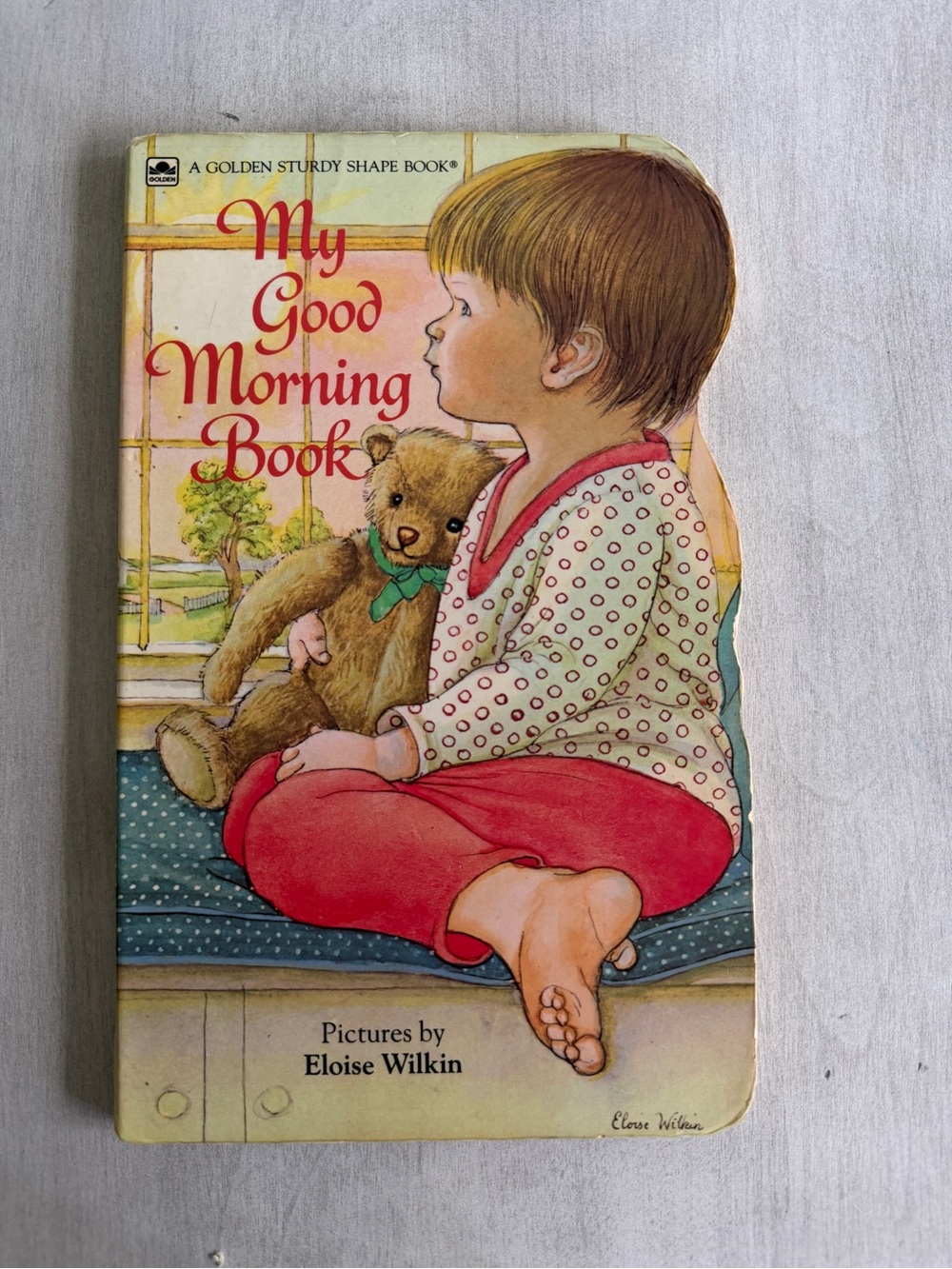 Vintage 1983 Eloise Wilkin My Good Morning Book Golden Shape Book ‘A’ 1st print